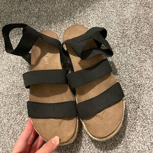 Black Platform Sandals/Espadrilles